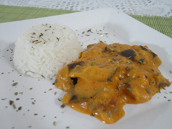 Receita de Strogonoff de Berinjela